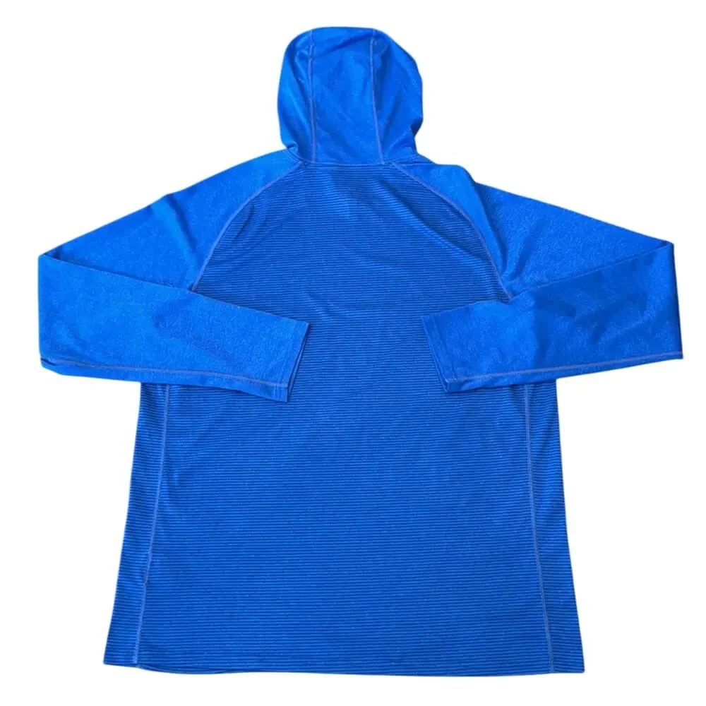 Nike Men's Dri-Fit Touch Hooded Long Sleeve Royal Blue Shirt Size L